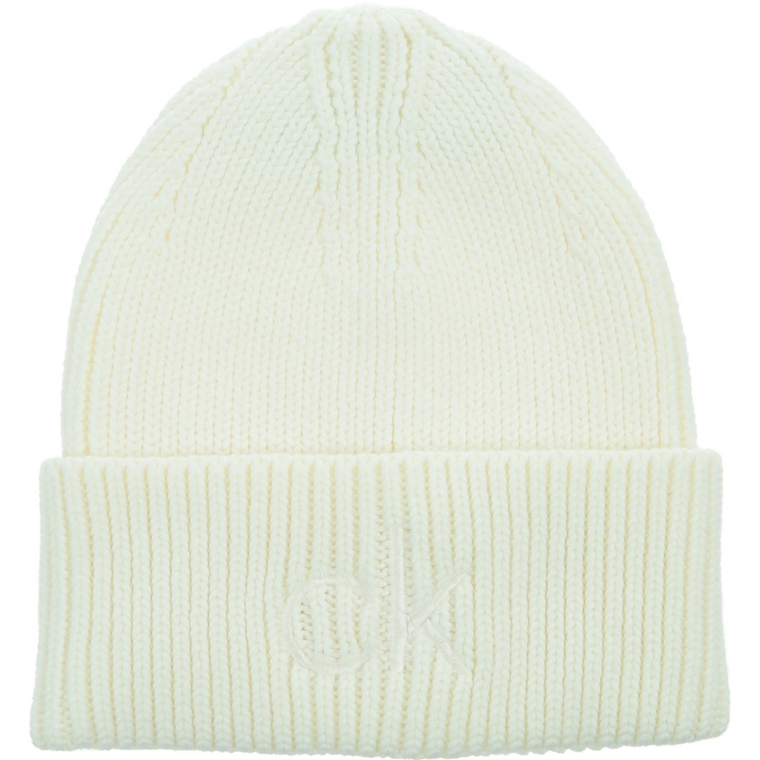 Czapka CALVIN KLEIN Beanie K60K607285 White 0K8