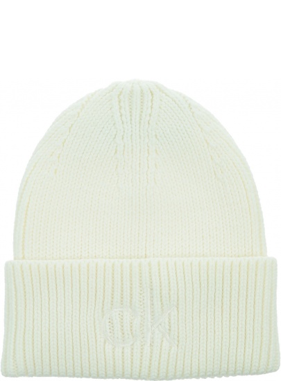 Czapka CALVIN KLEIN Beanie K60K607285 White 0K8