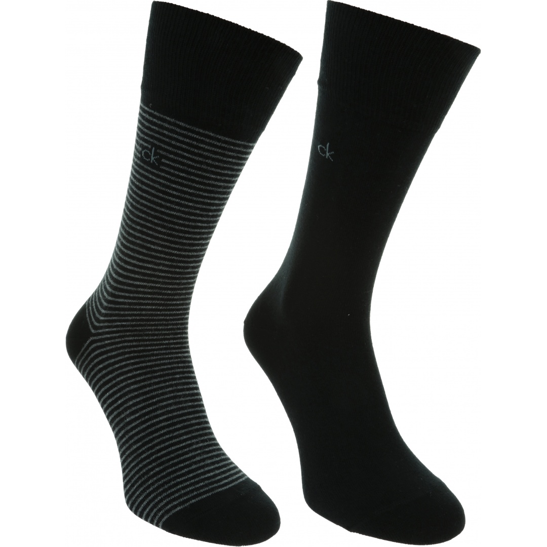 Czarne Skarpetki Męskie CALVIN KLEIN CK Men Crew 2P 100001891 001
