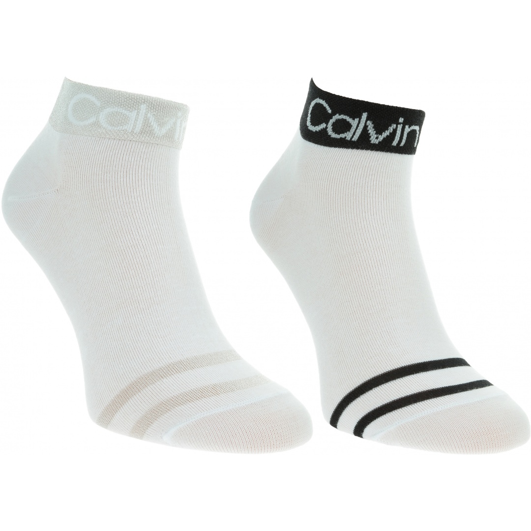 Skarpetki Damskie CALVIN KLEIN CK Women Short 2P Legwear Logo Zoey