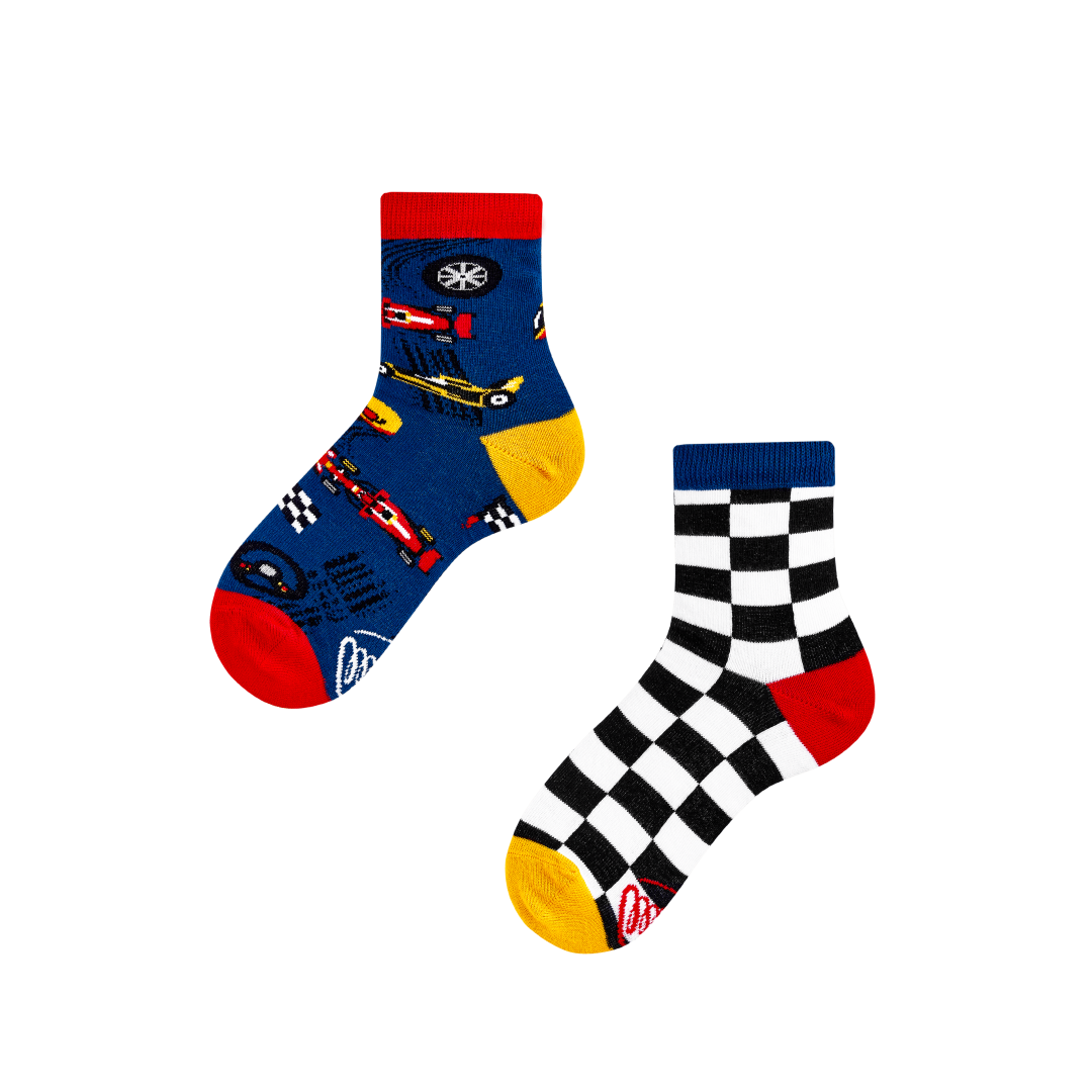 Kolorowe Skarpetki Dziecięce MANY MORNINGS Formula Racing Kids