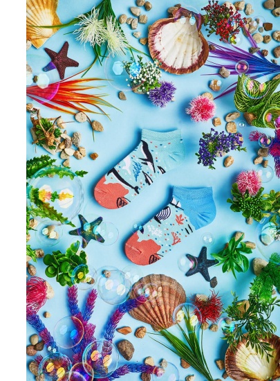 Kolorowe Skarpetki Stopki MANY MORNINGS Ocean Life Low
