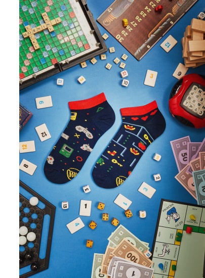 Kolorowe Skarpetki Stopki MANY MORNINGS Game Over Low
