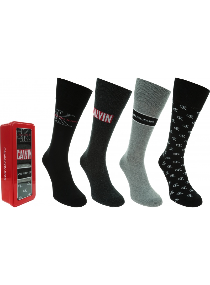 Zestaw Skarpetki Męskie CALVIN KLEIN CK Men Crew 4P 100002162 001