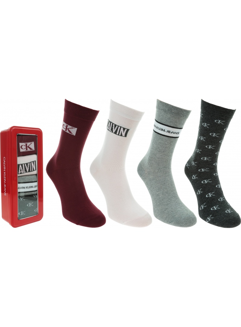 Zestaw Skarpetki Damskie CALVIN KLEIN CK Woman Crew 4P 100002187 003
