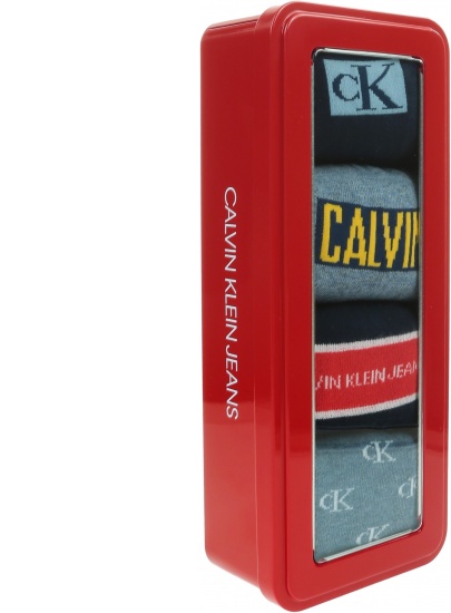 Zestaw Skarpetki Damskie CALVIN KLEIN CK Woman Crew 4P 100002187 002