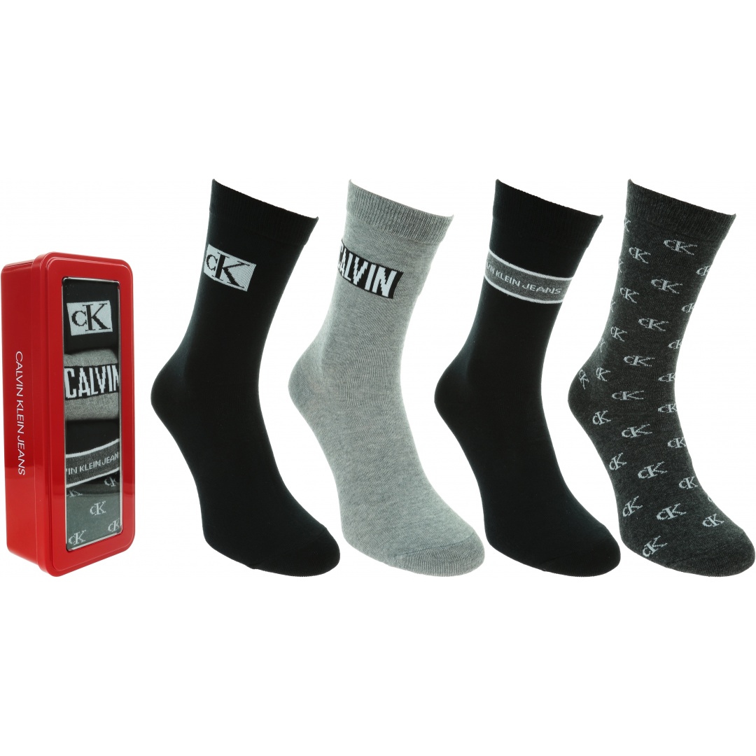 Zestaw Skarpetki Damskie CALVIN KLEIN CK Woman Crew 4P 100002187 001