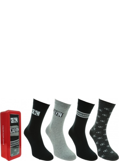 Zestaw Skarpetki Damskie CALVIN KLEIN CK Woman Crew 4P 100002187 001