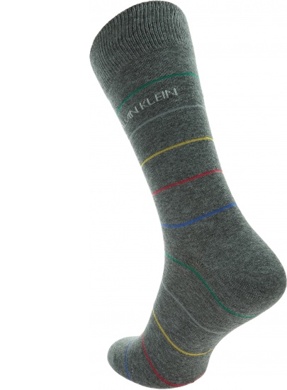 Zestaw Skarpetki Męskie CALVIN KLEIN CK Men Crew 4P Pencil Strip 100002160