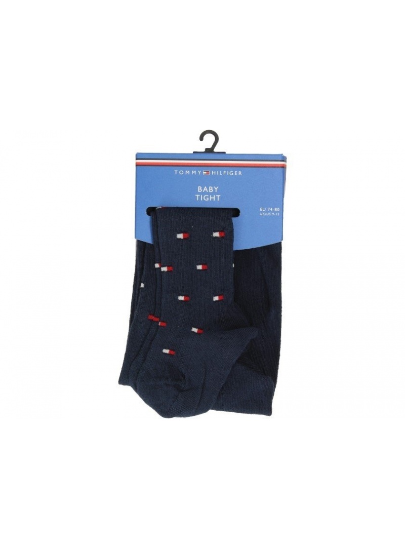 Granatowe Rajstopy Dziecięce TOMMY HILFIGER Baby Flag 100000800 001