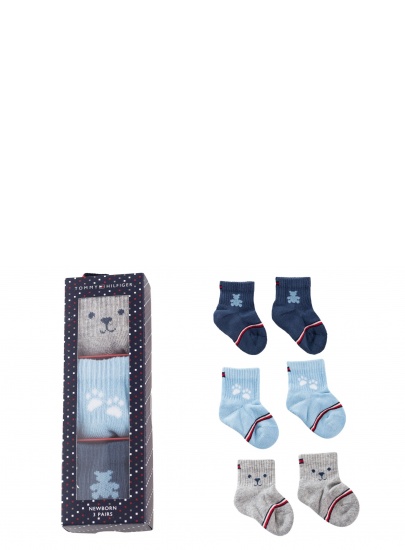 Zestaw 3 Par Skarpetki Dziecięce TOMMY HILFIGER 100000802 002