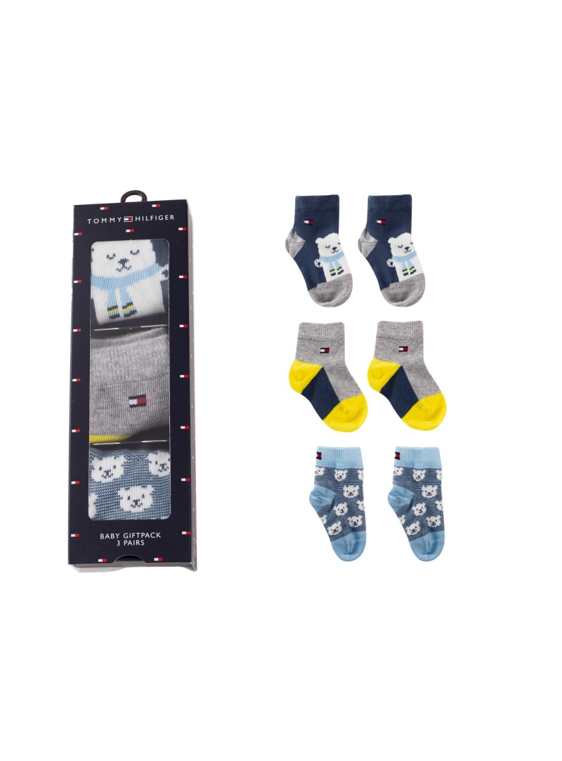 Zestaw 3 Par Skarpetki Dziecięce TOMMY HILFIGER 100000803 002 Zestaw 3 Par Skarpetki Dziecięce TOMMY HILFIGER 100000803 002