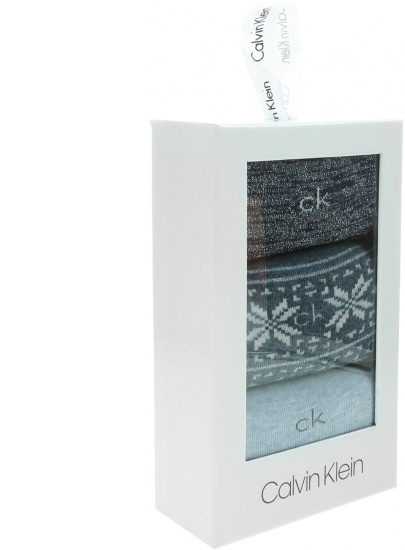 Zestaw Skarpetki Damskie CALVIN KLEIN CK Woman Crew 3P 100002176 002