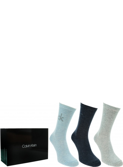 Zestaw Skarpetki Damskie CALVIN KLEIN CK Woman Crew 3P 100002175 003