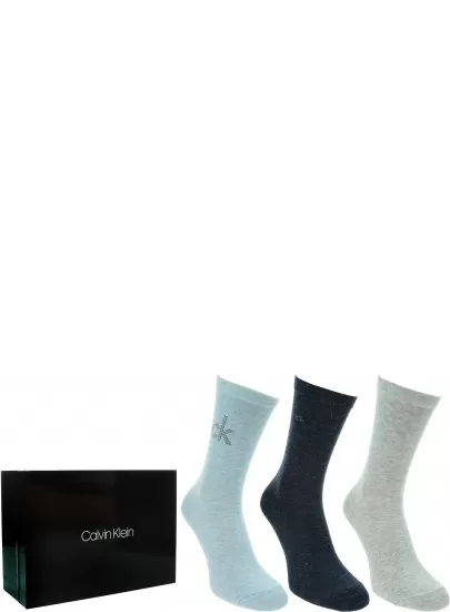 Zestaw Skarpetki Damskie CALVIN KLEIN CK Woman Crew 3P 100002175 003