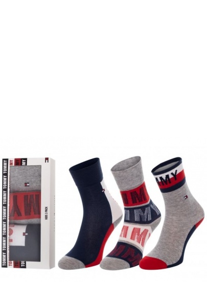 Kolorowe Skarpetki TOMMY HILFIGER 100000813 001 (3-Pak)