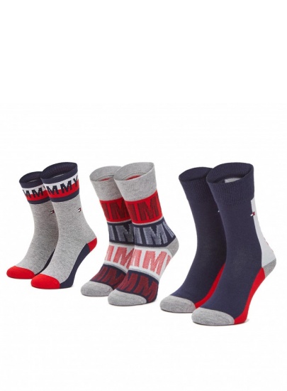 Kolorowe Skarpetki TOMMY HILFIGER 100000813 001 (3-Pak)