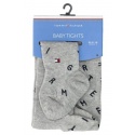 Szare Rajstopy Dziecięce TOMMY HILFIGER Baby Letter 320505001 018