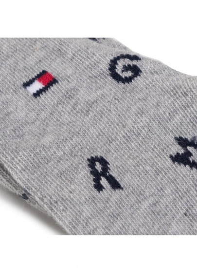 Szare Rajstopy Dziecięce TOMMY HILFIGER Baby Letter 320505001 018