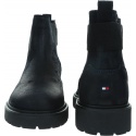 Sztyblety TOMMY HILFIGER Elastic Hilfiger Suede Chelsea FM0FM03106 Desert