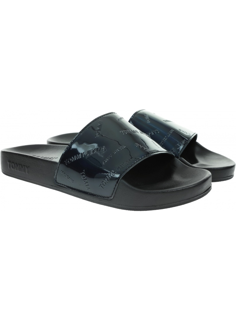 Klapki Damskie TOMMY JEANS Iridescent Pool Slide EN0EN01379 BDS