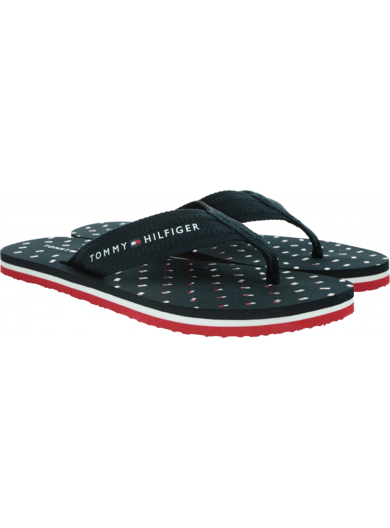 Japonki Damskie TOMMY HILFIGER Th Mini Flags Beach Sandal FW0FW05663 DW5