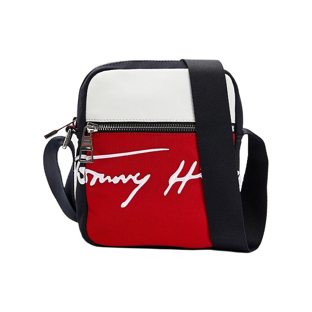 Saszetka TOMMY HILFIGER Th Signature Mini Reporter AM0AM07382 Blu