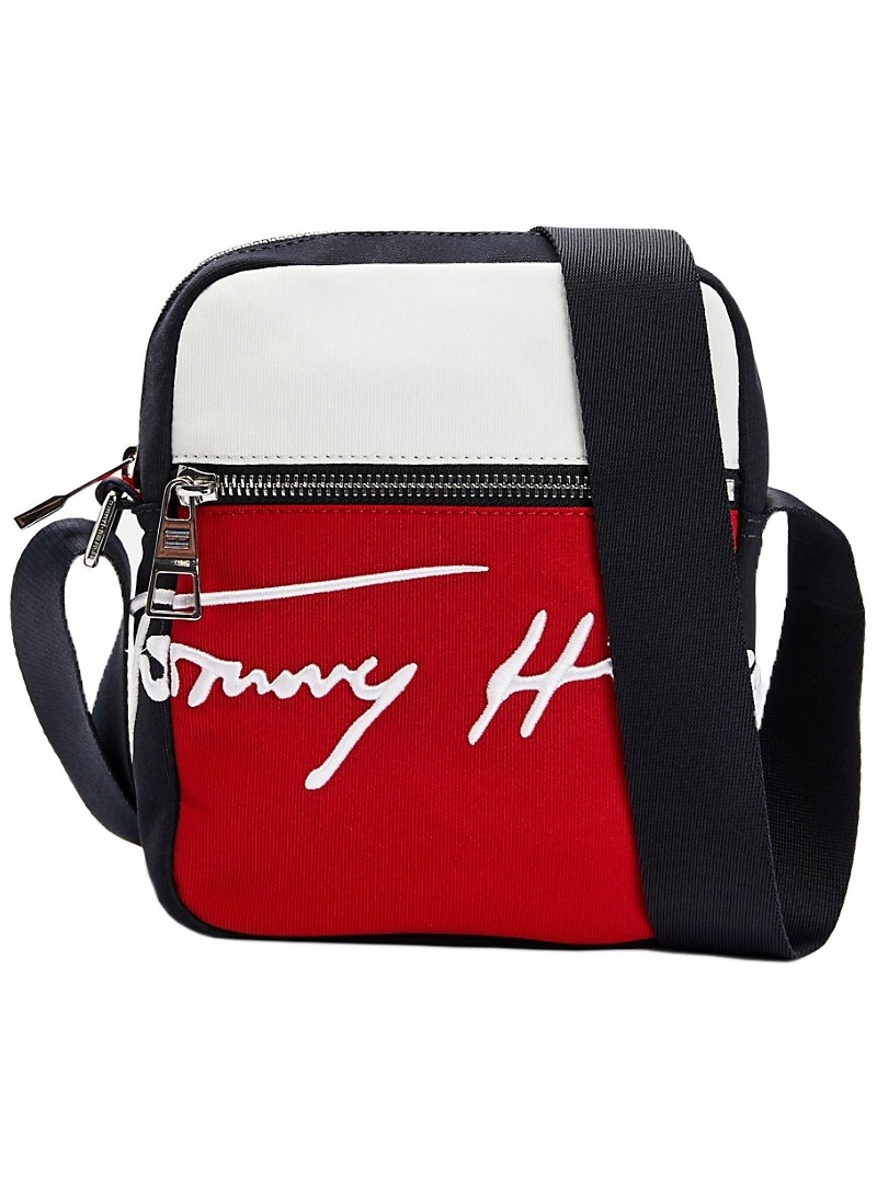 Saszetka TOMMY HILFIGER Th Signature Mini Reporter AM0AM07382 Blu