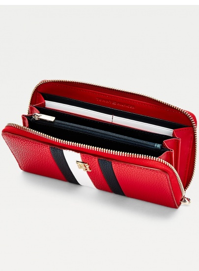 Duży Portfel Damski TOMMY HILFIGER Iconic Tommy Large AW0AW09899 SNE