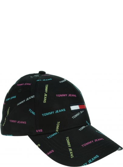 Czarna Czapka z Daszkiem TOMMY JEANS AW0AW09759 0GJ