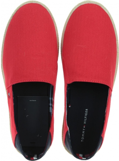 Czerwone Espadryle Męskie Tommy Hilfiger EASY SUMMER SLIP ON TANGO RED