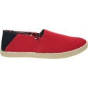 Czerwone Espadryle Męskie TOMMY HILFIGER Easy Summer Slip On FM0FM00569 XLG