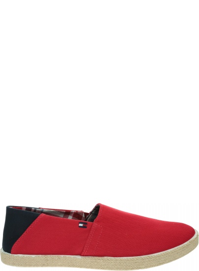 Czerwone Espadryle Męskie TOMMY HILFIGER Easy Summer Slip On FM0FM00569 XLG