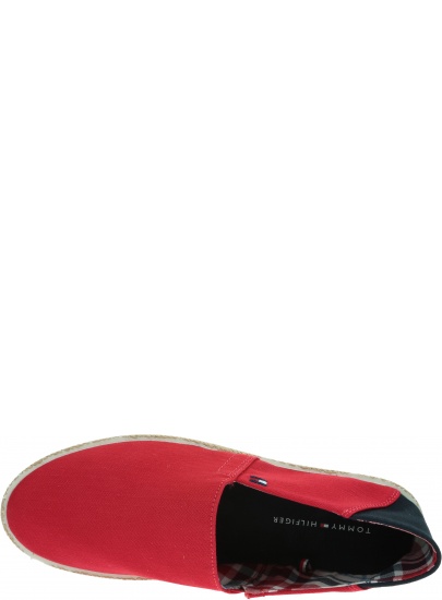Czerwone Espadryle Męskie TOMMY HILFIGER Easy Summer Slip On FM0FM00569 XLG