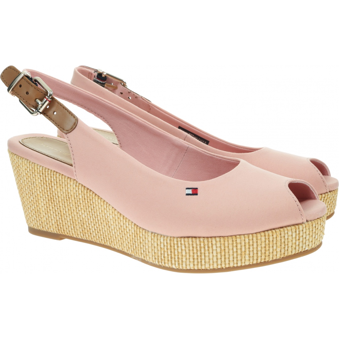 Espadryle Damskie TOMMY HILFIGER Iconic Elba Sling Back Wedge FW0FW04788