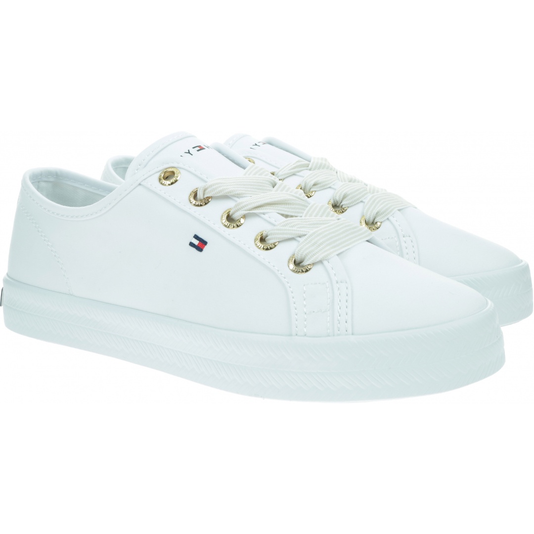 Białe Tenisówki TOMMY HILFIGER Essential Nautical Sneaker FW0FW04848 YBS