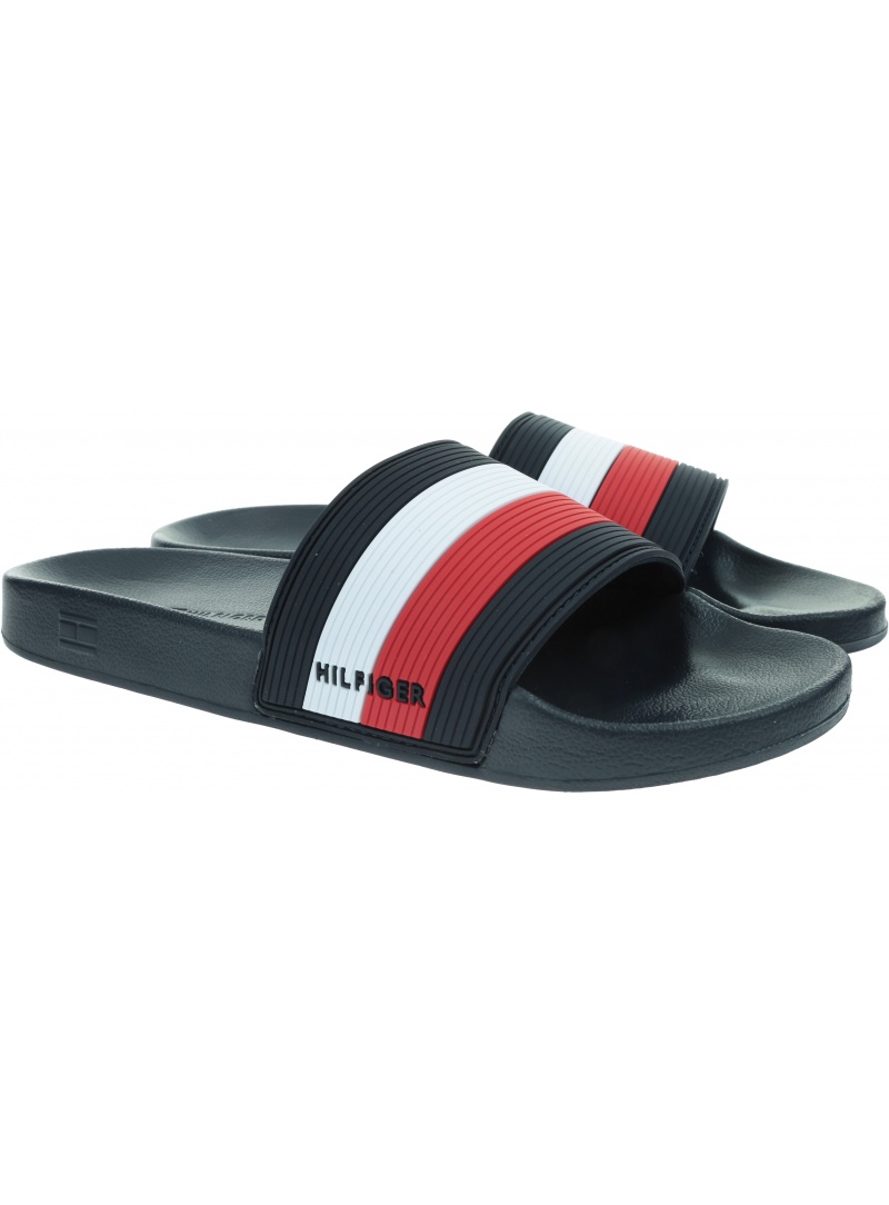 Klapki Męskie TOMMY HILFIGER Essential Corporate Pool FM0FM03375 DW5