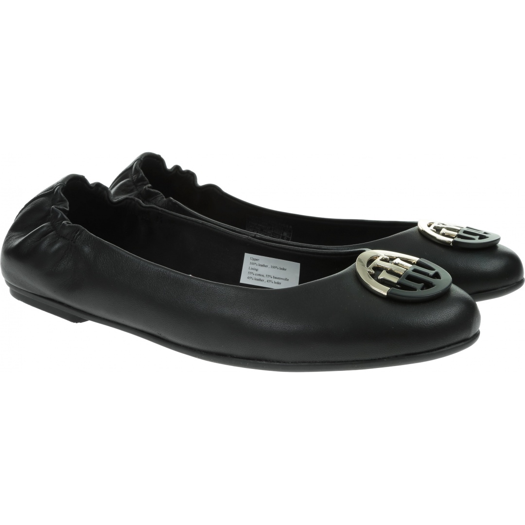 Balerinki Damskie TOMMY HILFIGER Th Basic Leather FW0FW05727 BDS