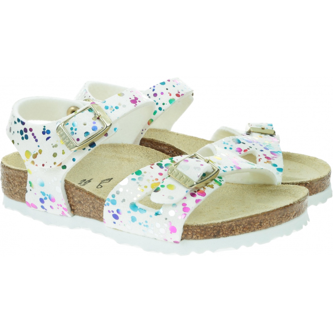 Sandały BIRKENSTOCK Rio Kids MF Confetti White Pop 1019751