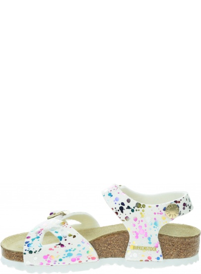 Sandały BIRKENSTOCK Rio Kids MF Confetti White Pop 1019751