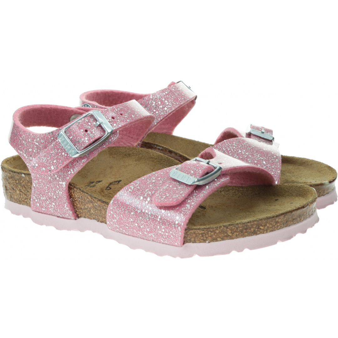 Sandały BIRKENSTOCK Rio Plain K BF Cosmic Sparkle Candy Pink 1018878