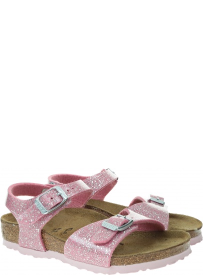 Sandały BIRKENSTOCK Rio Plain K BF Cosmic Sparkle Candy Pink 1018878