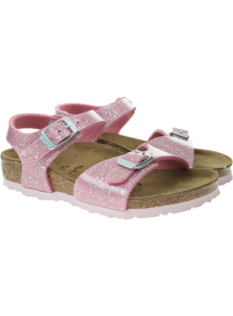 Sandały BIRKENSTOCK Rio Plain K BF Cosmic Sparkle Candy Pink 1018878