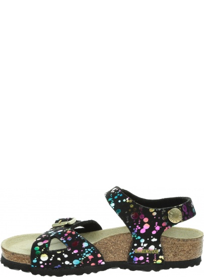 Sandały BIRKENSTOCK Rio Kids MF Confetti Black Pop 1019724