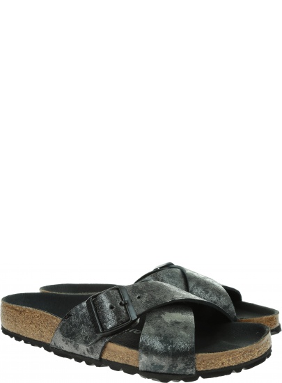 Klapki BIRKENSTOCK Siena VL Vintage Metallic Black 1019409