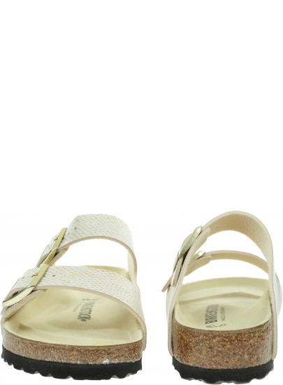 Klapki BIRKENSTOCK Arizona MF Shiny Python Eggshell 1018480