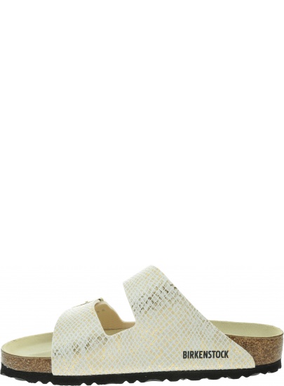 Klapki BIRKENSTOCK Arizona MF Shiny Python Eggshell 1018480