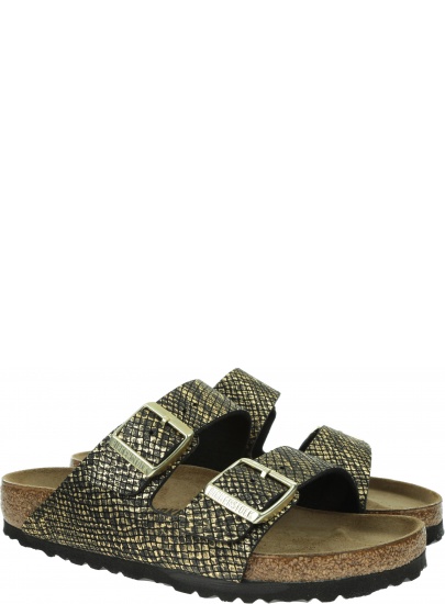 Klapki BIRKENSTOCK Arizona MF Shiny Python Black 1018407