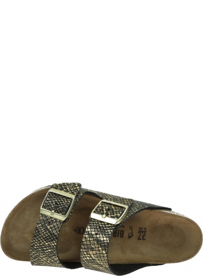 Klapki BIRKENSTOCK Arizona MF Shiny Python Black 1018407