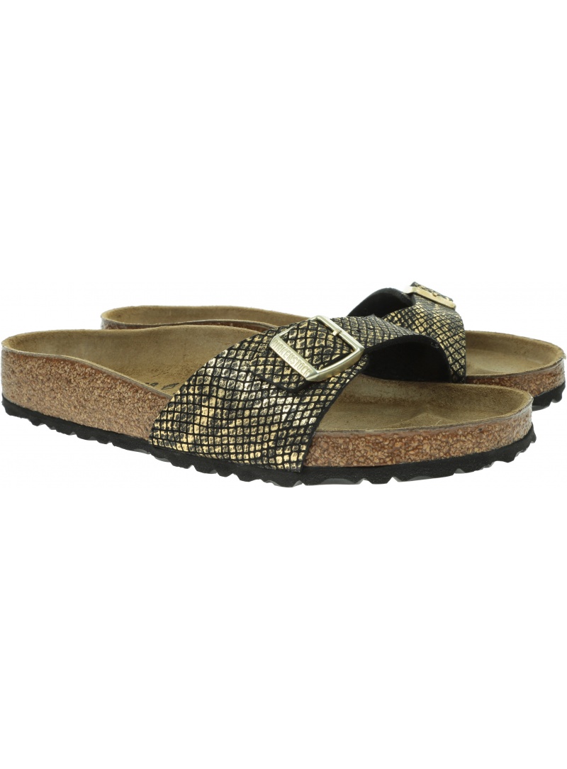 Klapki BIRKENSTOCK Madrid MF Shiny Python Black 1018456 Klapki BIRKENSTOCK Madrid MF Shiny Python Black 1018456